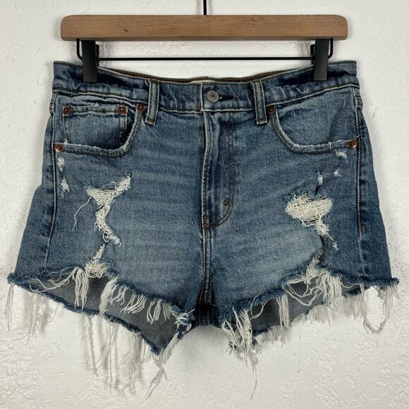 Abercrombie & Fitch The Mom Short Mid Rise Size 27/4 - Picture 1 of 4